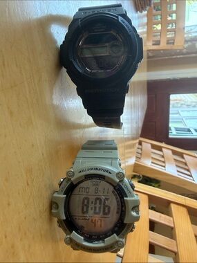 Casio Illuminator Digital Watch Set - Black and Light Gray🧭⌚️⏱️